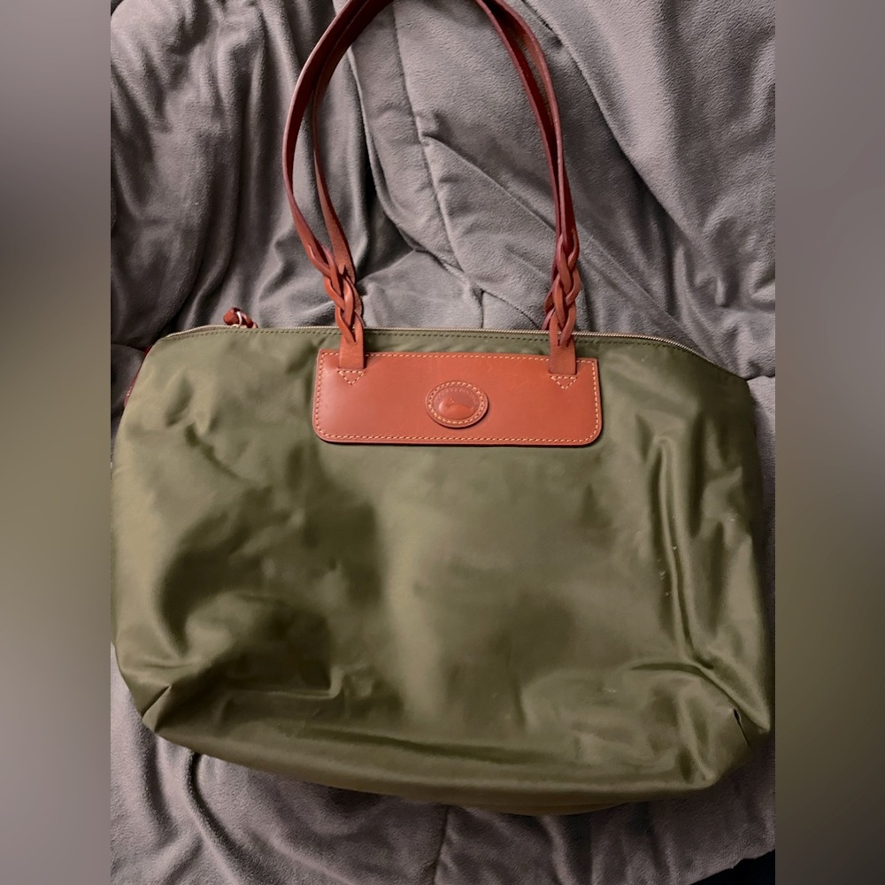 Dooney & Bourke Olive and Brown Tote Bag